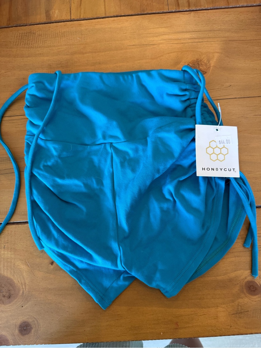 Honeycut Women's Teal Drawstring Skort with Side Ties